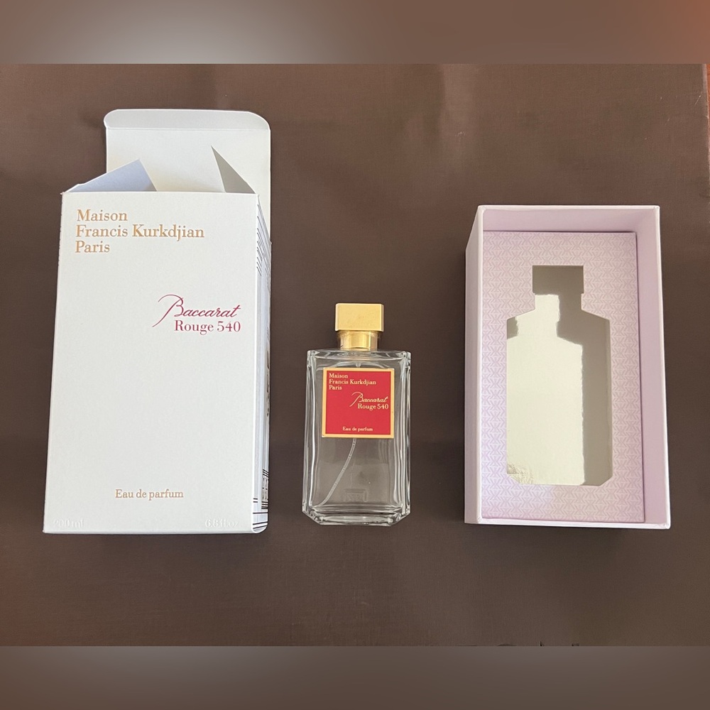 EMPTY Baccarat Rouge 540 Madison Francis Kirkdjian Paris perfume bottle and Box